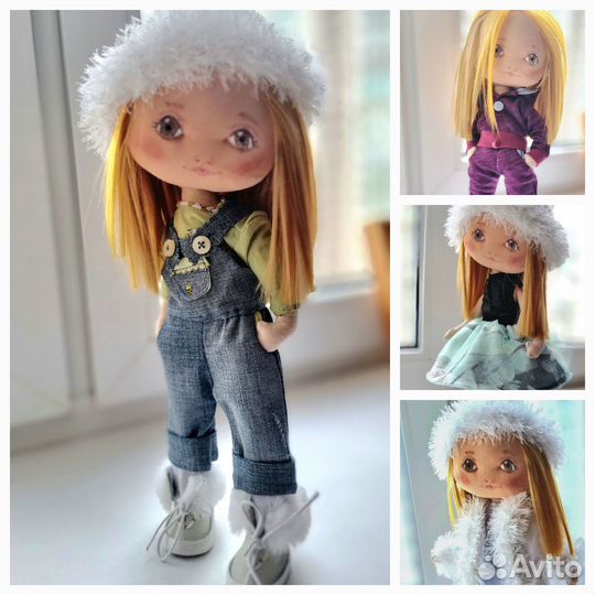 Кукла ручной работы с одеждой