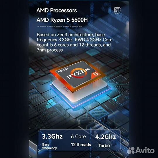 Мини пк (Mini PC) firebat MN56 AMD Ryzen 5600H