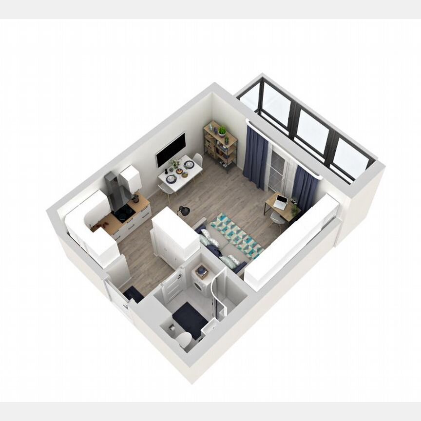 Квартира-студия, 25,3 м², 13/15 эт.