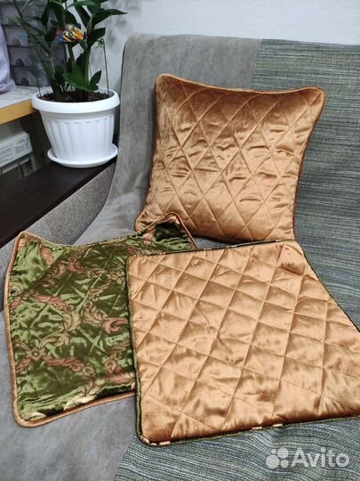 Декоративные бархатные и шёлковые подушки