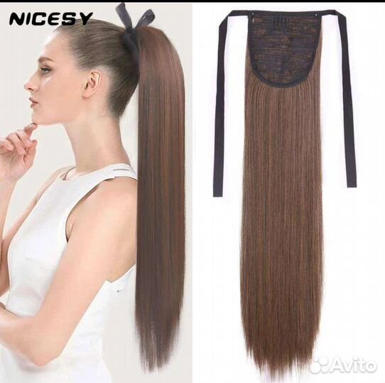 Искусственный хвост волос на ленте