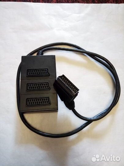 Разветвитель scart на 3 scart, и шнур, полный