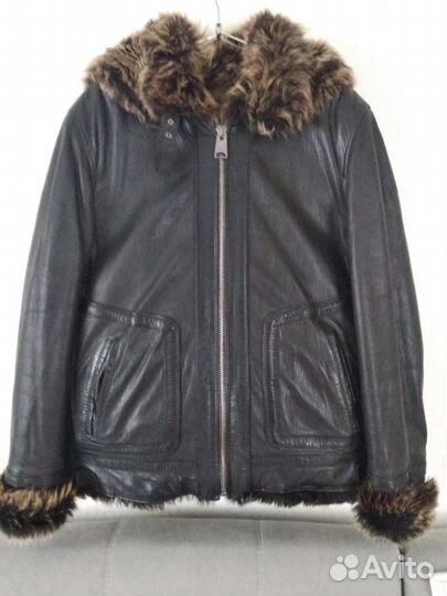 Кожаная дубленка