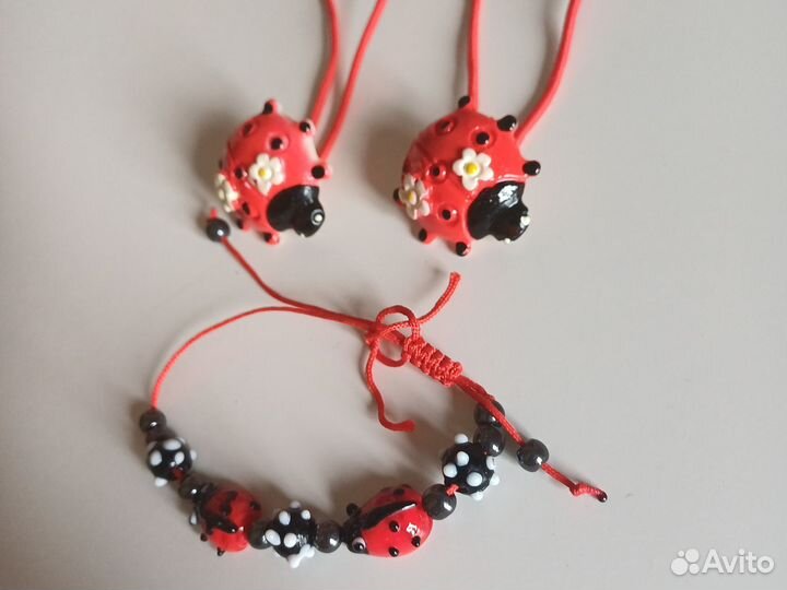 Детские аксессуары резиночки браслет Lady Bug