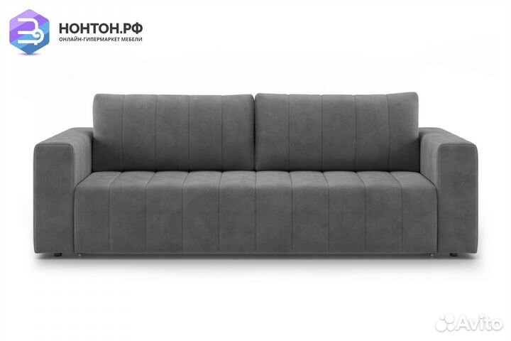 Диван еврокнижка Малибу серый