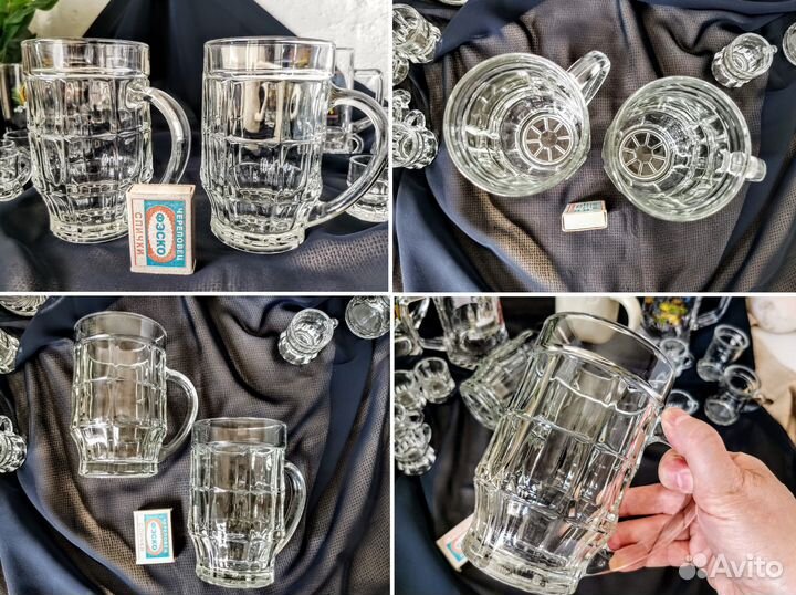 Пивные кружки. От 25 мл. Стекло, керамика. От