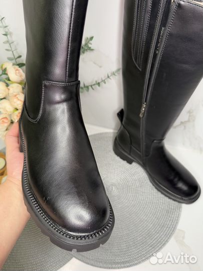 Сапоги женские зимние Новые кожаные El Tempo 38 39
