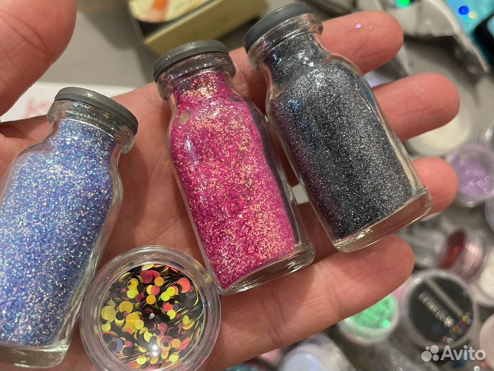 Блески и инструменты для дизайна ногтей