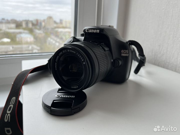 Зеркальный фотоаппарат canon 1100d и штатив dexp