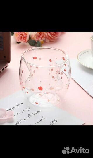 Кружка starbucks с кошачьей лапкой