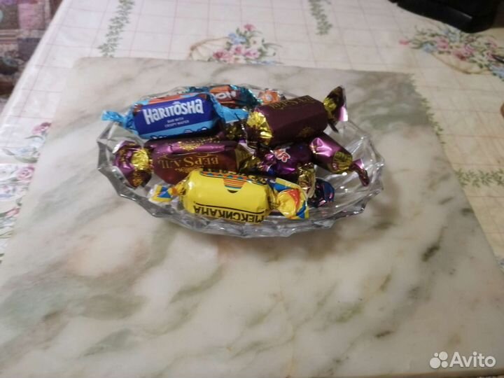 Вазочка-салатница хрустальная времен СССР