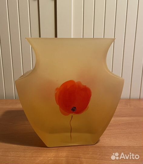 Ваза стекло маки и в китайском стиле