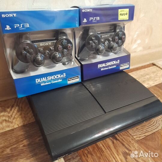 Ps3 super slim/2 геймпада/20игр