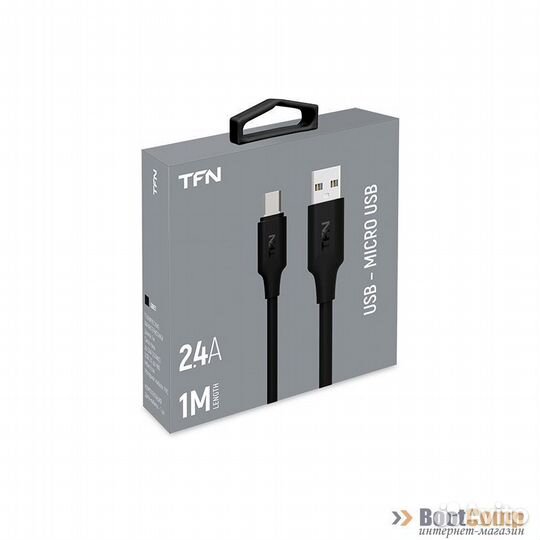 Кабель TFN micro-USB - USB, 1 метр, черный (TFN-cm