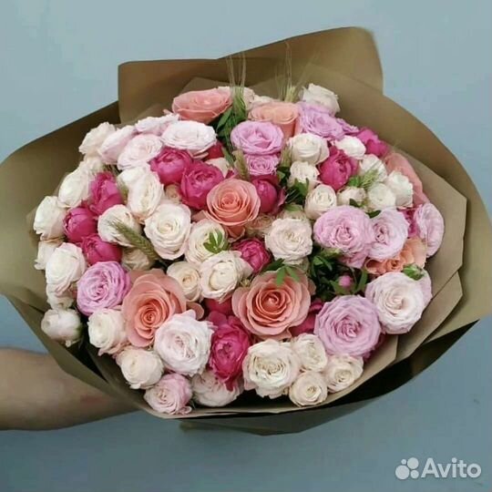 Цветы розы букет