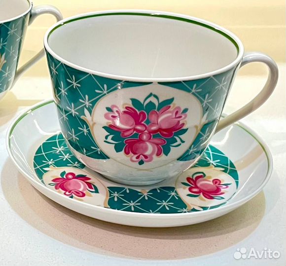 Большая чайная пара СССР, чашка-гигант 500 мл