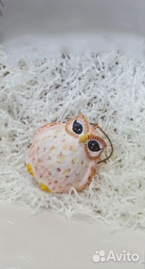 Сова ватная игрушка