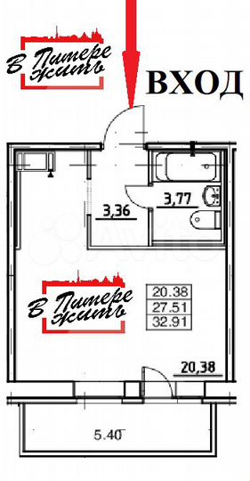 Квартира-студия, 29,1 м², 14/18 эт.