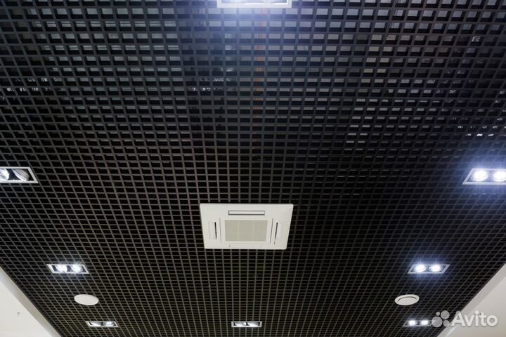 Грильято ячеистый потолок 100х100 h40 черный