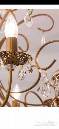 Латунь люстра+бра, Италия