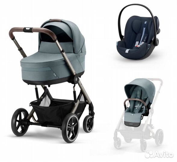 Коляска cybex balios s lux 3 в 1 sky blue