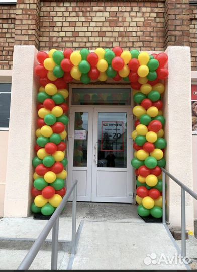 Оформление шарами открытия магазина, выпускной