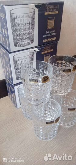 Стаканы 230мл Crystalite Bohemia Diamond 6шт