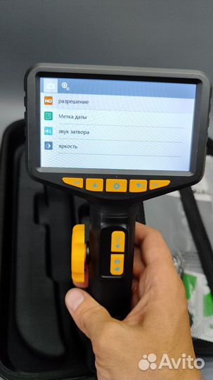 Эндоскоп поворотный с экраном профессиональный 6.3