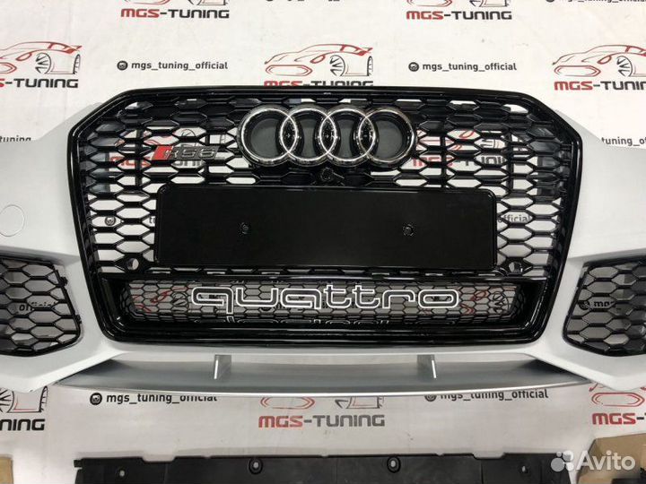 Бампер на Audi A6 в стиле RS6+Диффузор RS