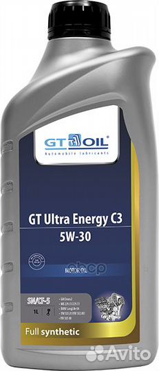 Масло моторное синтетическое GT Ultra Energy C3