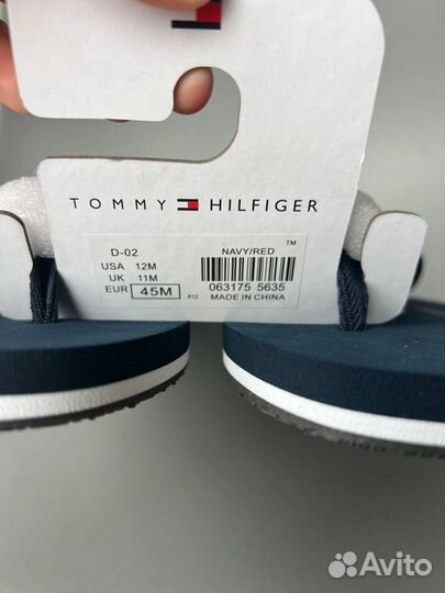 Сланцы мужские tommy hilfiger 44