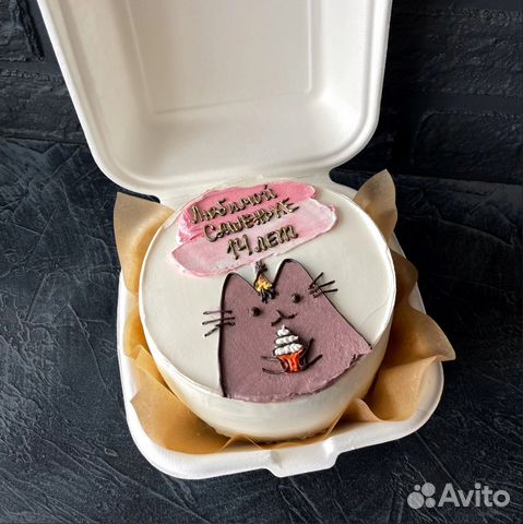 Мини торт (бенто торт) с декором на выбор