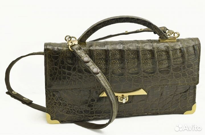 Сумка кожа крокодила Италия винтаж