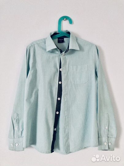 Рубашка школьная голубая Ostin