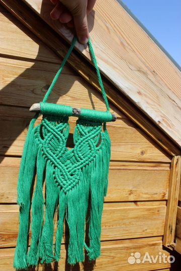 Макраме дрифтвуд панно