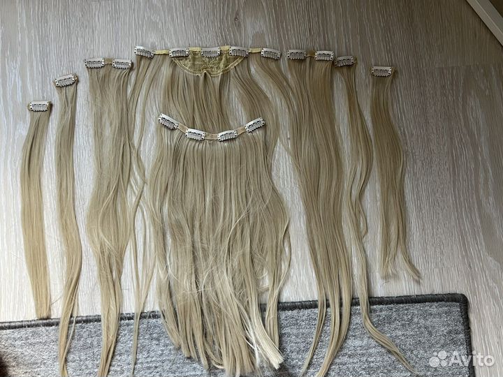 Искусственные волосы на заколках