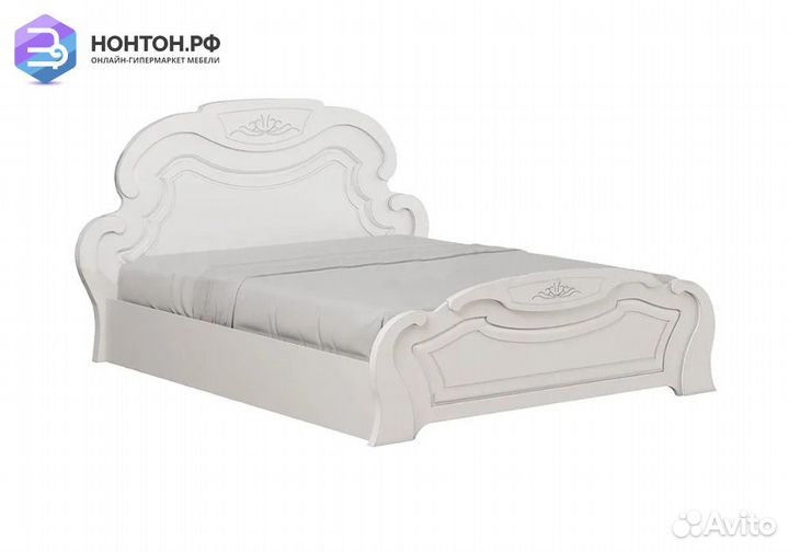 Кровать Александрина белый глянец