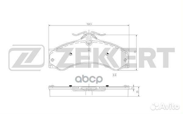 Колодки передние MB/Zekkert/ BS2851 Zekkert
