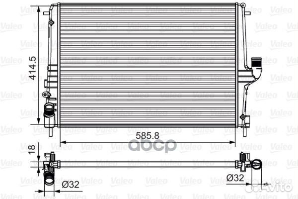 Радиатор двигателя 735635 Valeo