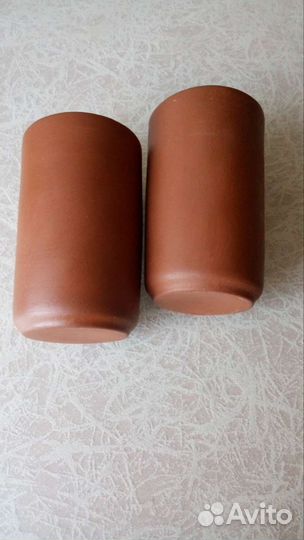 Стаканы из красной глины