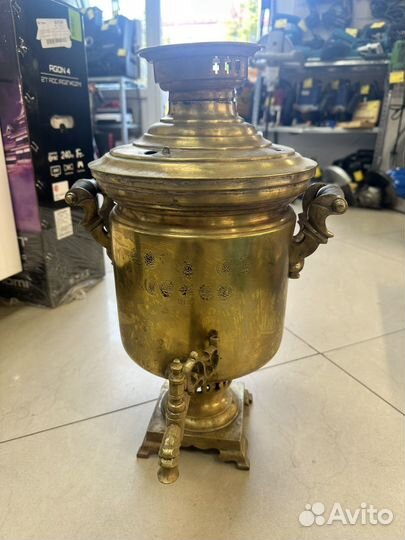 Самовар латунь