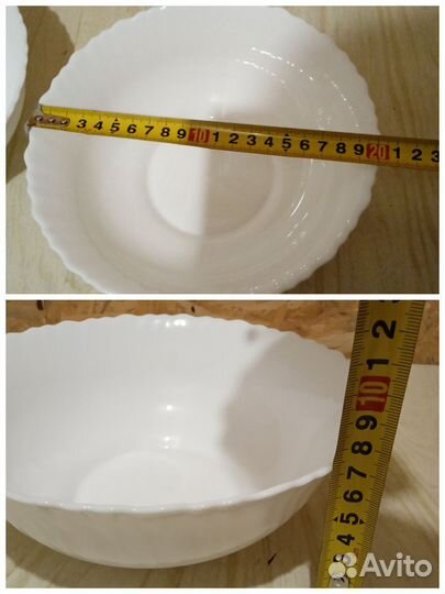 Глубокие суповые тарелки-салатники, керамика