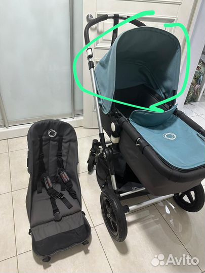 Коляска bugaboo голубой цвет