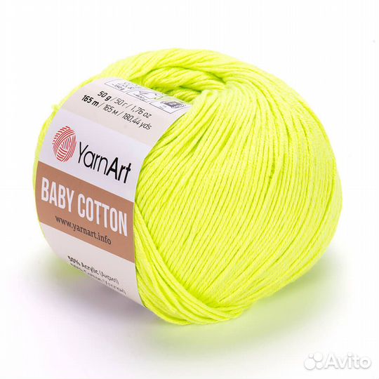 Пряжа хлопок Yarn art Baby Cotton
