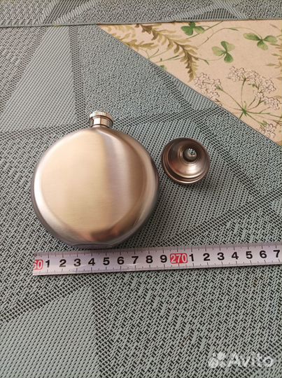 Фляга наржавеющая круглая