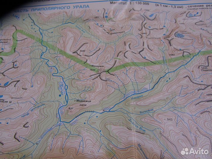 Карты Приполярного Урала и Ямала, М 1 см - 2км