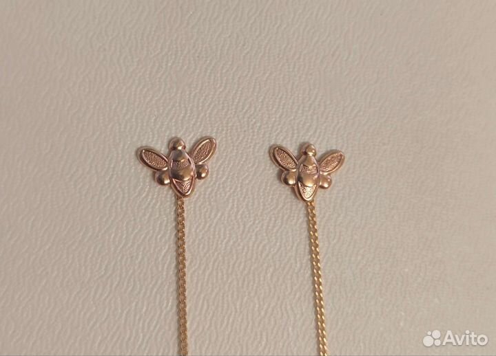 Золотые серьги - продёвки