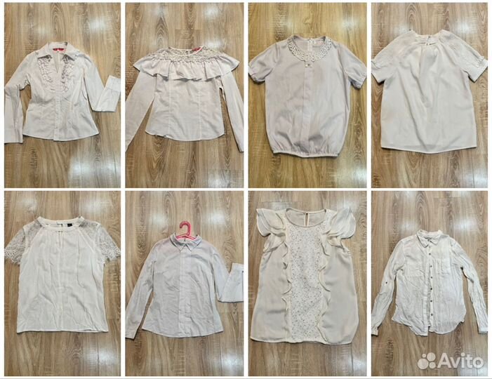 Блузки рубашки белые школьные либо женские