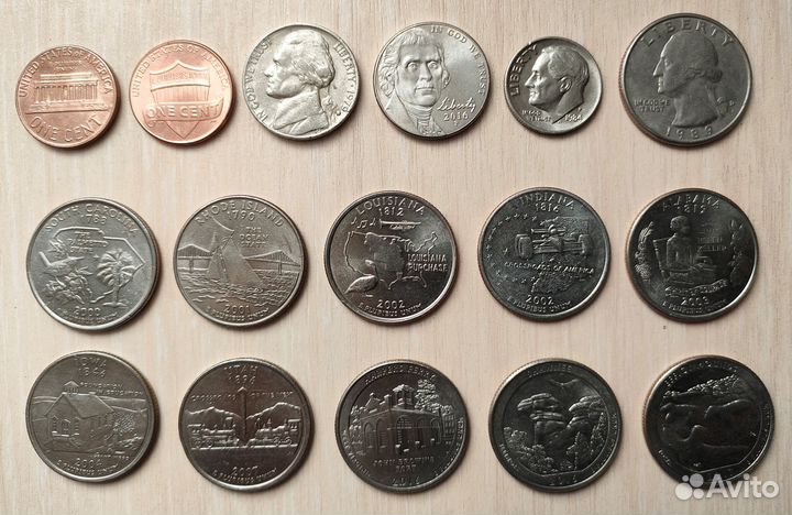 Монеты США + Юбилейные