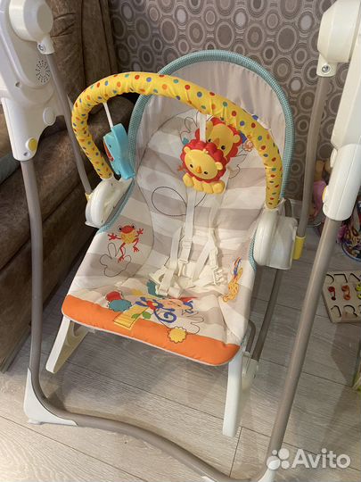 Качели и кресло-качалка fisher-price 3-в-1